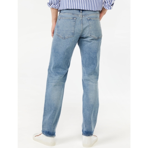 MODERN | Multi Patchwork Medium Wash Straight Jeans - Picture 3 of 5